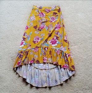 Charlotte Russe Floral High Low Skirt